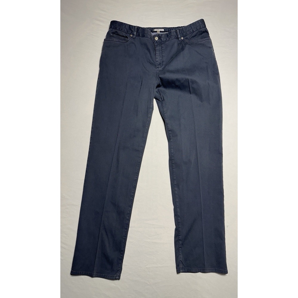 Peter Millar Golf Chino Pants Stretch Flat Front Navy Blue Mens 40x32